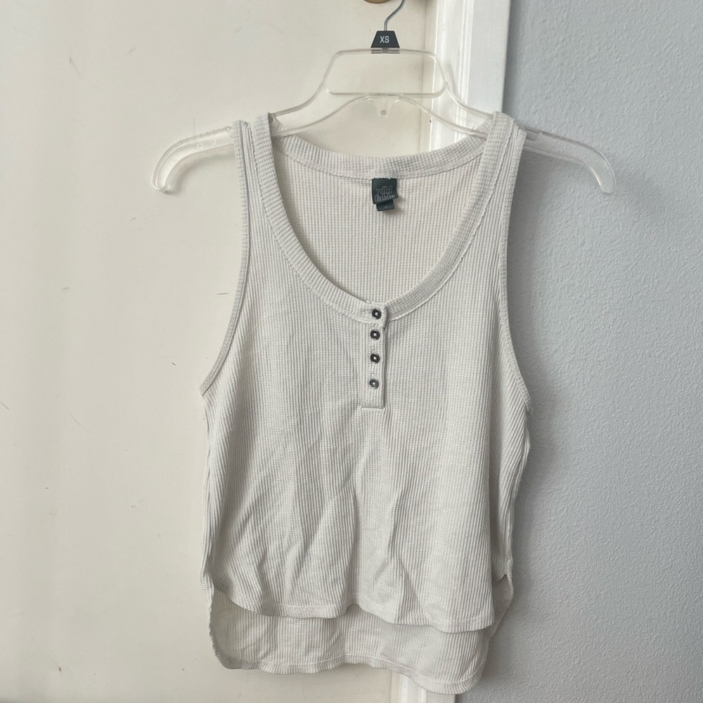 Wild Fable Grey Ribbed Tank Top
